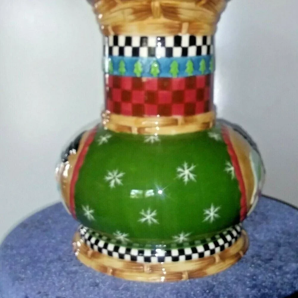VTG Snowman Mr. & Mrs. Pitcher VASE Checkered Peggy Fairfax House of Hatten